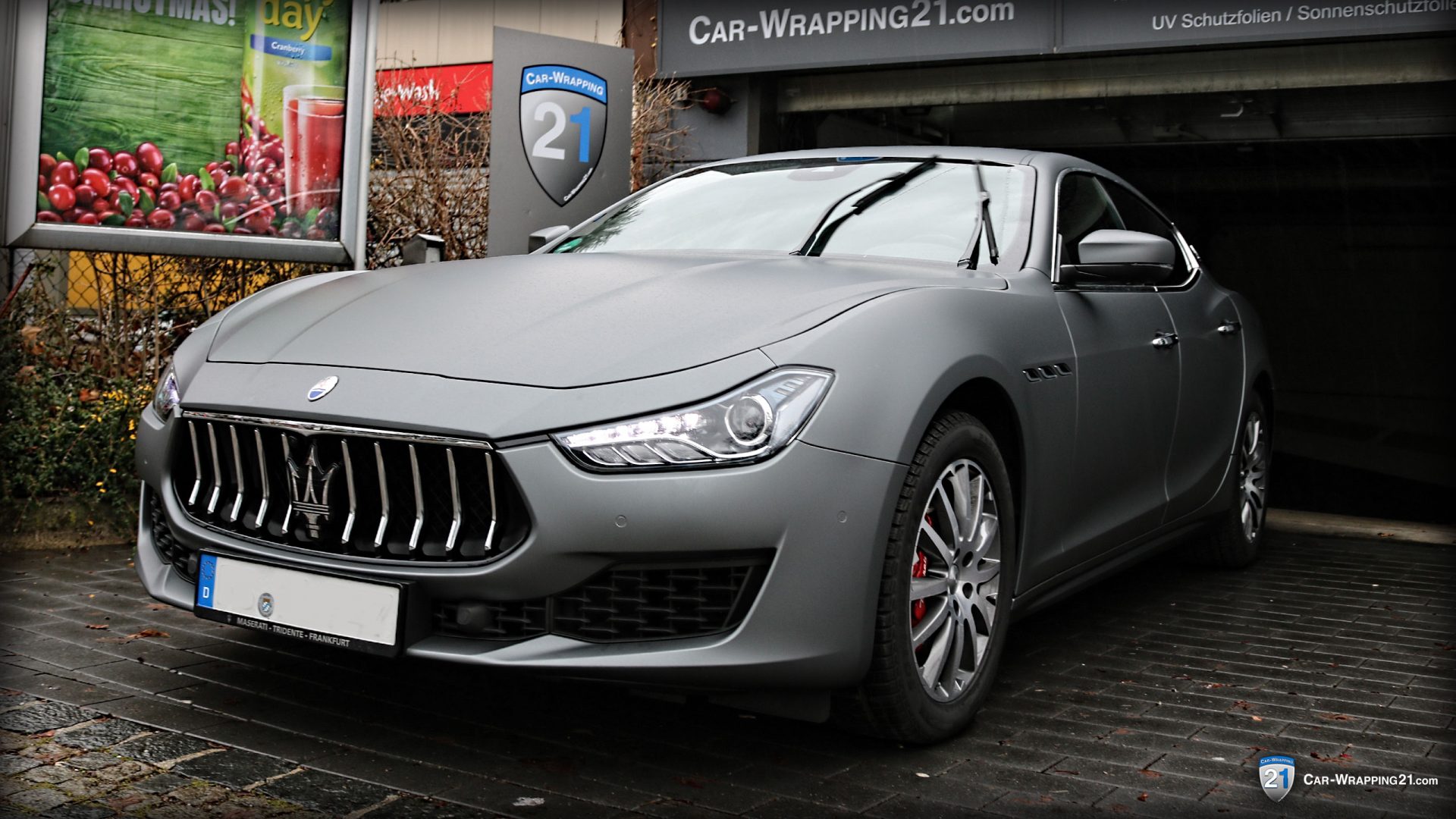 Autofolierung - Maserati Ghibli - grau matt